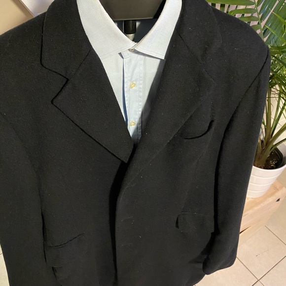 Barney’s Co-Op 100% Cashmere Long Overcoat Black - Picture 2 of 6